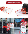 2 Pack Lockout Tagout Locks with Red LOTO Tags Kit Keyed Alike 2 Keys Per Lock Safety Padlocks OSHA Compliant Do Not Operate Tags for Industrial Safety installed on machinery