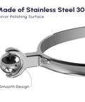 Close-up of Stainless Steel Horse Spurs 1 Pair With Smooth Roller Ball For Adult Riding Training, mirror polished