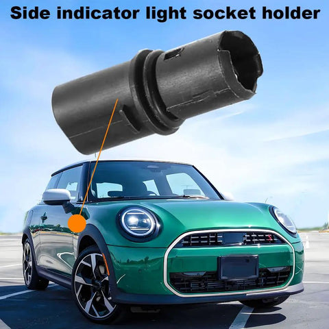 Easy Install No Brainer Plug And Play Side Indicator Light Socket Holder For BMW And Mini Cooper Vehicles With A Black Connector For Side Marker Lights And License Plate Lamps 1 Piece Ready To Replace And Upgrade Your Exterior Lighting, black plastic socket