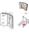 Soft Close Cabinet Door Hinge Set For 8 To 12mm Doors Built Tough Stainless Steel Hinges With Silent Hydraulic Buffer 180 Degree Swivel