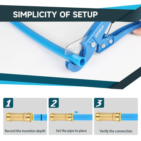 One Inch Push To Connect Pipe Coupling Pex Cpvc Copper 50 Pack Lead Free Brass Quick Install Plumbing Fittings setup guide with tools.