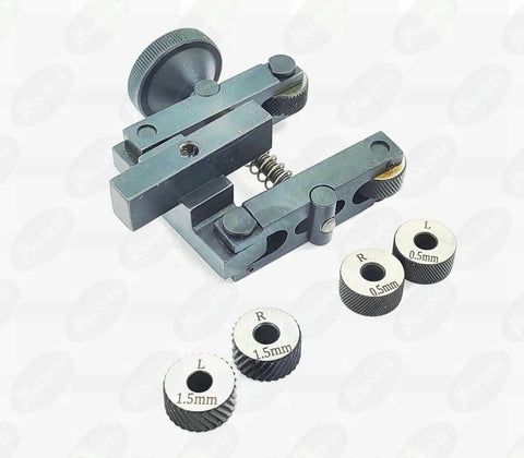 Boss Tool Steel Knurling Tool Set For Lathe Machines, 2 Inch 50 mm Capacity, Includes 3 Pairs Of Diamond Pitch Hardened Knurls