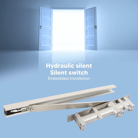 Hydraulic Door Closer With Adjustable Closing Speed And Silent Switch No Slam Smooth Close For Hotel And Guesthouse Use