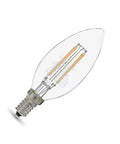 60W Equivalent Clear Soft White Dimmable LED Light Bulb B11 E12 Candelabra Base 500 Lumens 2700K Instant Brightness, single bulb