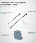All In One Quick Install Cam Lock Kit With Adjustable Rods For Easy Cabinet Repair And Locker Security Durable Iron Hardware for filing cabinets