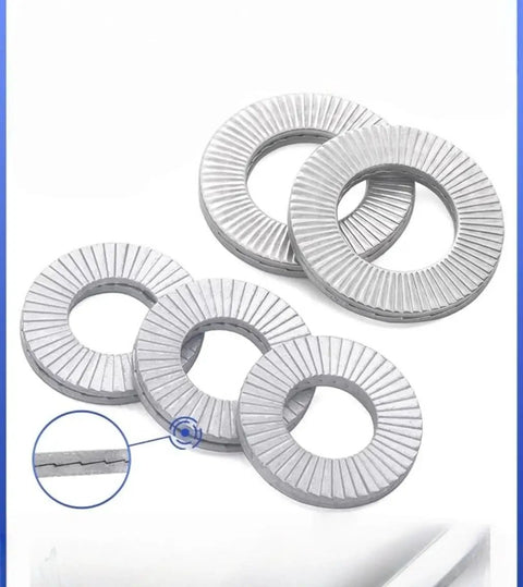 M3 Double Stack Self Locking Washers Anti Loosening Belleville Lock Washers Vibration Resistant Heavy Duty Fasteners Stays Locked Down Tight On Auto Builds And Rigs