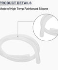 Silicone Vacuum Hose For Cars High Temperature Clear Tubing 3.3 Ft Long 3/8 Inch Inner Diameter 10mm 2.5mm Wall Thickness.