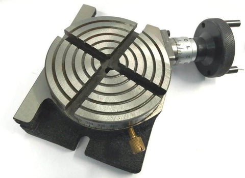 4 Inch 100 Millimeter Rotary Table For Milling And Indexing With Horizontal And Vertical Capability, Precision Worm Gear 1 To 36