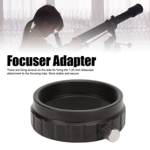 Focusing Converter Telescope Adapter M35x0.75mm To 1.25 Inch Interface For Nebula Viewing Gear shown with telescope
