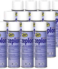 Case of 12 cans of Heavy Duty Dry Spray Lubricant With PTFE For Industrial Use, 11 Ounce, arranged in a group.