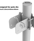 Adjustable Solar Panel Pole Mount Bracket Kit For 20W 30W Panels Fits 1.5 To 3 Inches Poles 40mm To 80mm Angle Adjustable