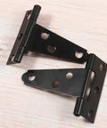 Heavy Duty T Shape Door Hinges Set With Zinc Coating In Iron For Easy Install And Quick Dismantle Six Screw Holes Ideal For Hotels Counter Doors