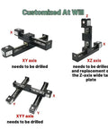 Dope Mini Sliding Table Gantry Kit With Nema11 28mm Trapezoidal Lead Screw Automatic Locking Motor For XY And XYZ Axis Linear Rail Guide Stage Z Axis 50mm Stroke And XY 200mm Two Pitch, XY and XZ layouts