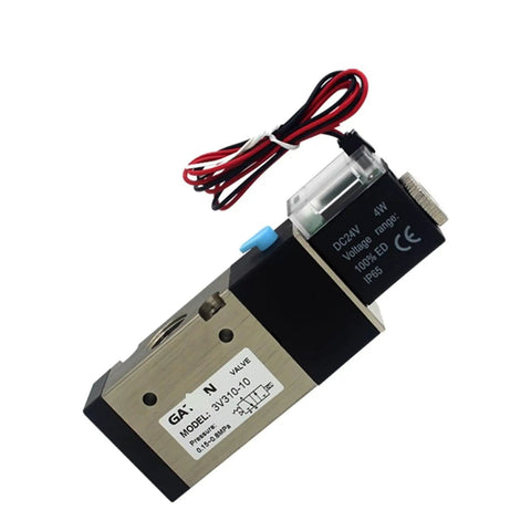 Heavy Duty Solenoid Valve Reversing Pneumatic Unit AC220V And DC12V Fits 12mm Fittings For Smooth Air Control Flow Perfect Rig side view with wiring