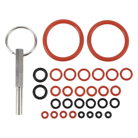 Legit 30 Piece Silicone Seal Ring Kit For Coffee Machine Repair And Espresso Work Includes Free Gasket Tool To Stop Leaks Fast Fits Home Barista Gear Commercial Brew Systems Ensures Watertight Performance So You Get That Smooth Cup Each Day. Silicone O-rings with gasket tool