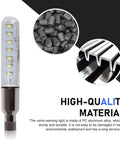 Close-up of LED light construction from Two Pack LED Bike Wheel Lights Waterproof Spoke Lights With Neon Flashing Patterns Valve Stem Lamps For Blue Bike Tires Easy Knob Mount Fits French And American Valves.