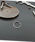 5 Piece Stainless Steel Internal C Clip Snap Ring Set For Shafts And Pins on workbench with calipers and tools