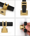 Black And Gold Cabinet Knobs Set 10 Pack With Matte Finish Stainless Steel Pull And Zinc Alloy Base Drawer Knobs for Dressers.