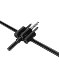 Awesome Adjustable Alloy Steel Hole Cutter Saw Kit With Double Blades And Easy Scale Marks For 30-200mm Precise Cutting On Wood And Plastic Boards Made Straightforward black adjustable hole cutter with three drill bits