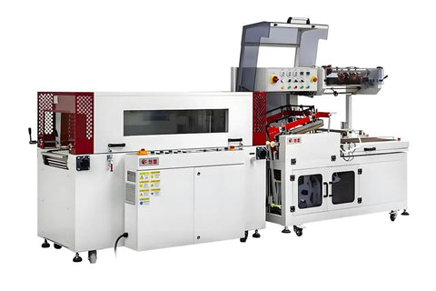 Heavy Duty Plastic Shrink Film Heat Sealer Machine For Bottle Sleeve Packing Automatic Heat Tunnel Wrapping Unit side view
