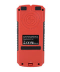 Back view of the 7 in 1 Wall Scanner Stud Finder, Metal Wood AC Wire Detector showing controls and label details.