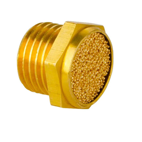 Pneumatic Muffler Silencer 1/4 Inch Male Thread Brass Air Exhaust Bronze Sintered Mufflers Pack Of 10 For Cylinders And Solenoids