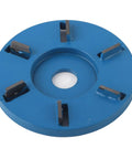 Heavy Duty Six Tooth Wood Carving Disc For Angle Grinder Beast Mode Stump Remover and Milling Cutter flat blade side view