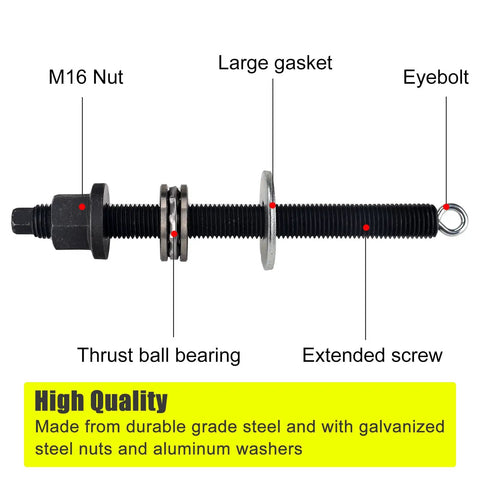 Harmonic Balancer Installer Tool For GM LS Engines 1997 To 2023 Gen 3 4 5 Crankshaft Pulley Install Kit with detailed parts labeled