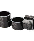 Carbon Fiber Bike Headset Spacers Set For One And One Eighth Inch Stems 12 Pieces Including 1mm 2mm 3mm 5mm 10mm 15mm Spacers