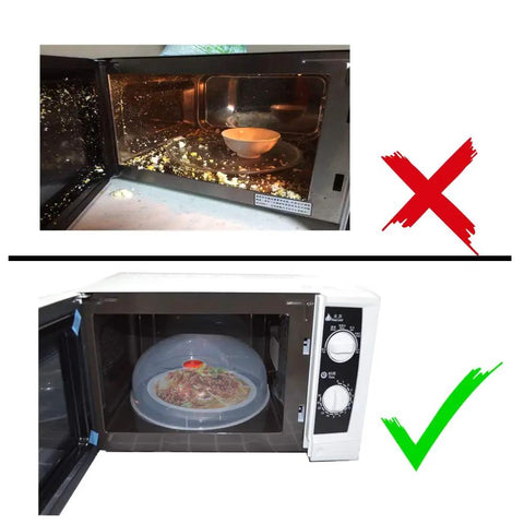 Large Microwave Splatter Guard Lid With Steam Vent Easy Grip Handle BPA Free 11.5 Inch Dishwasher Safe Must Have Kitchen Hack For Quick Reheating And Easy Cleanup