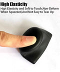 4Pcs Silicone Fishing Rod Butt Caps For Rod End Protection Diameter 0.87 Inch And 22mm Cushioned End Caps That Absorb Shock And Prevent Scratches On Rods Or Boats Heavy Duty Rod Butt Protectors For Tackle Gear. Black silicone rod butt cap shown being pressed for elasticity and shock absorption