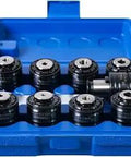 GT12 ANSI Collets Set For M16R And PNEU M12 Tapping Machines with 9 sizes in blue plastic case