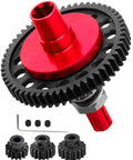 Beefed-Up 7075 Metal Spur Gear Slipper Clutch 57T 32dp With 3.175mm Pinion Gear Sets 15T 16T 17T for RC Trucks, red color