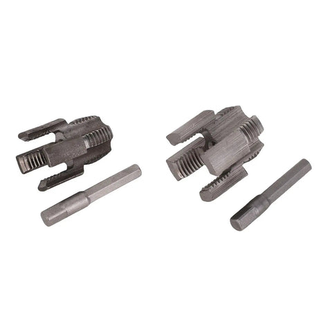 Hilitand Pipe Threading Tool With Internal External Cutting For PVC, 1/2 and 3/4 inch dies, durable hard steel material.