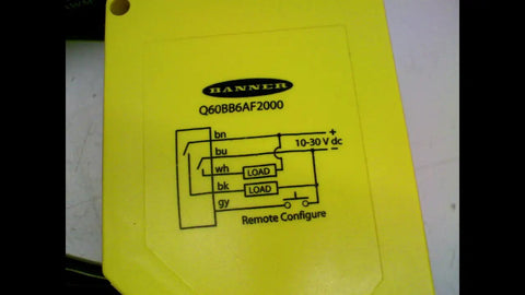 Beefy Sensor With Adjustable Field Range 0.05 To 2 Meters, 10 To 30 VDC Input, Bipolar Output NPN And PNP, Light Dark Operation, wiring label