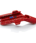 Ergostrip Universal Wire Stripping Tool for Right Handed Pros 135 mm Pro Grade Pistol Grip open view showcasing red ergonomic design