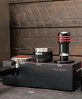 Go To Espresso Tamping Station Stand In Black Plastic For 51mm, 54mm, And 58mm Portafilters, Tamper, Distributor