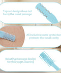 2-In-1 Nasal Hair Cutter With Double Sided Nose Hair Knife For Men And Women showing ergonomic design and protective comb features.