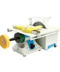 All In One Lapidary Saw And Polisher For Rock Crafting 750 Watt Multi Tool with cutting and polishing attachments visible
