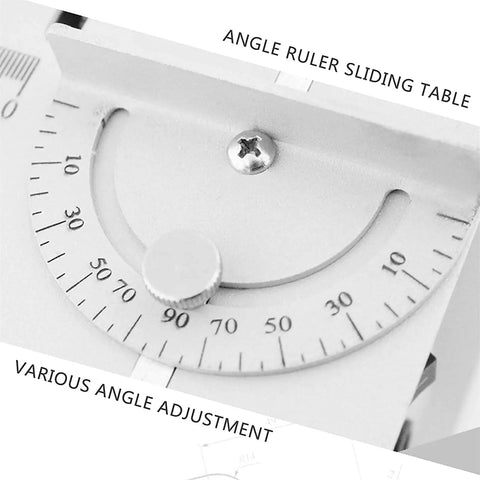 Angle ruler sliding table on Portable Benchtop Table Saw For DIYers And Hobbyists, Mini Multifunction Woodworking Saw