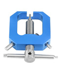 Heavy Duty Rc Motor Gear Puller For Hpi Axial Hsp Scx10, blue steel pinion remover tool with threaded screw and handle.