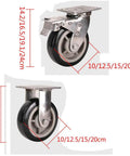 Heavy Duty Caster Wheels For Flat Carts Crafted From Bulletproof 304 Stainless Steel, showcasing wheel sizes, robust design.