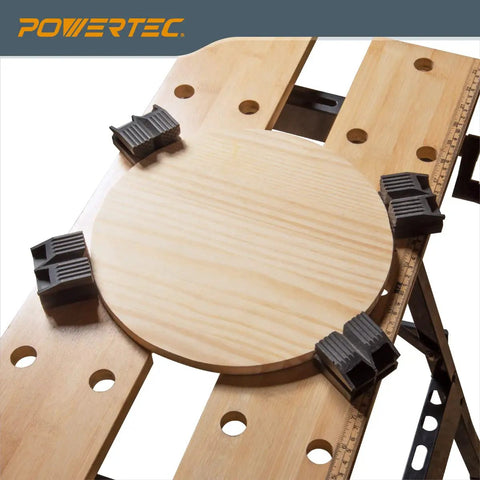 Portable Small Workbench With Vise And Ruler Protractor Scale with bamboo top and bench dogs for woodworking projects
