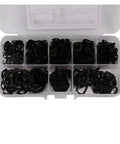 Beefy Black Steel Wave Washer Set With Three Wave Springs 65MN Anti Loosening Gasket Kit 550 Piece Assortment In M3 M4 M5 M6 M8 M10 M12 M16 For Tough Fasteners And Vibration Control black wave washers in plastic organizer