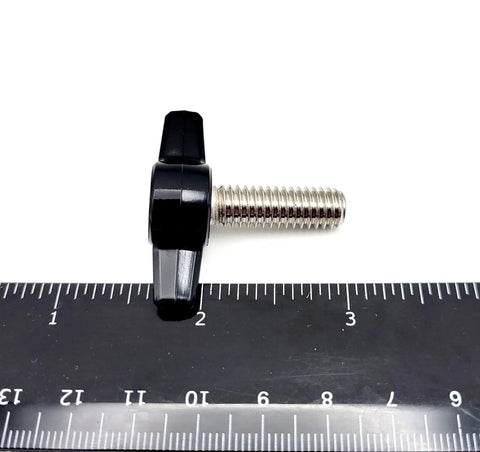 Hassle Free 5/16 Inch By 1 Inch T Bolt Screws Featuring Black Butterfly Wing Knob Corrosion Resistant 304 Stainless Steel heavy duty thumb screw