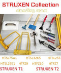 Eave Seam Locker T1 Edge Folding Tool with PVC Insert for painting panels, shown with assorted standing seam tools and benders
