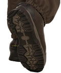 Close-up of boot tread on Men's Insulated Guardian Elite Front Zip Wader With TiZIP MasterSeal 10 Vertical Zip for durability.