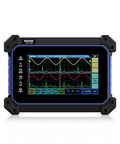 Front view of TO1112D Touch Screen Tablet Oscilloscope with Two Channel Handheld Digital Scope, on display, for electronics testing.