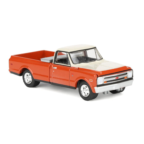 Red 1/64 Scale 1968 Chevrolet C10 Pickup With Toolbox Diecast Truck From Down On The Farm Series 11 Not For Play Shelf Ready Showpiece