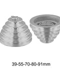 Heavy Duty Alu Benchtop Drill Press Pulley Set For Z4116 Models, 5 Step Cone Wheel Kit With V Belt And 18mm Motor Shaft Transmission Upgrade For Smooth Drilling And Fast Variable Speed Control, 39-55-70-80-91mm